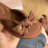 Sandália Modare Detalhe De Laço Oncinha