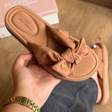 Sandália Modare Detalhe De Laço Oncinha